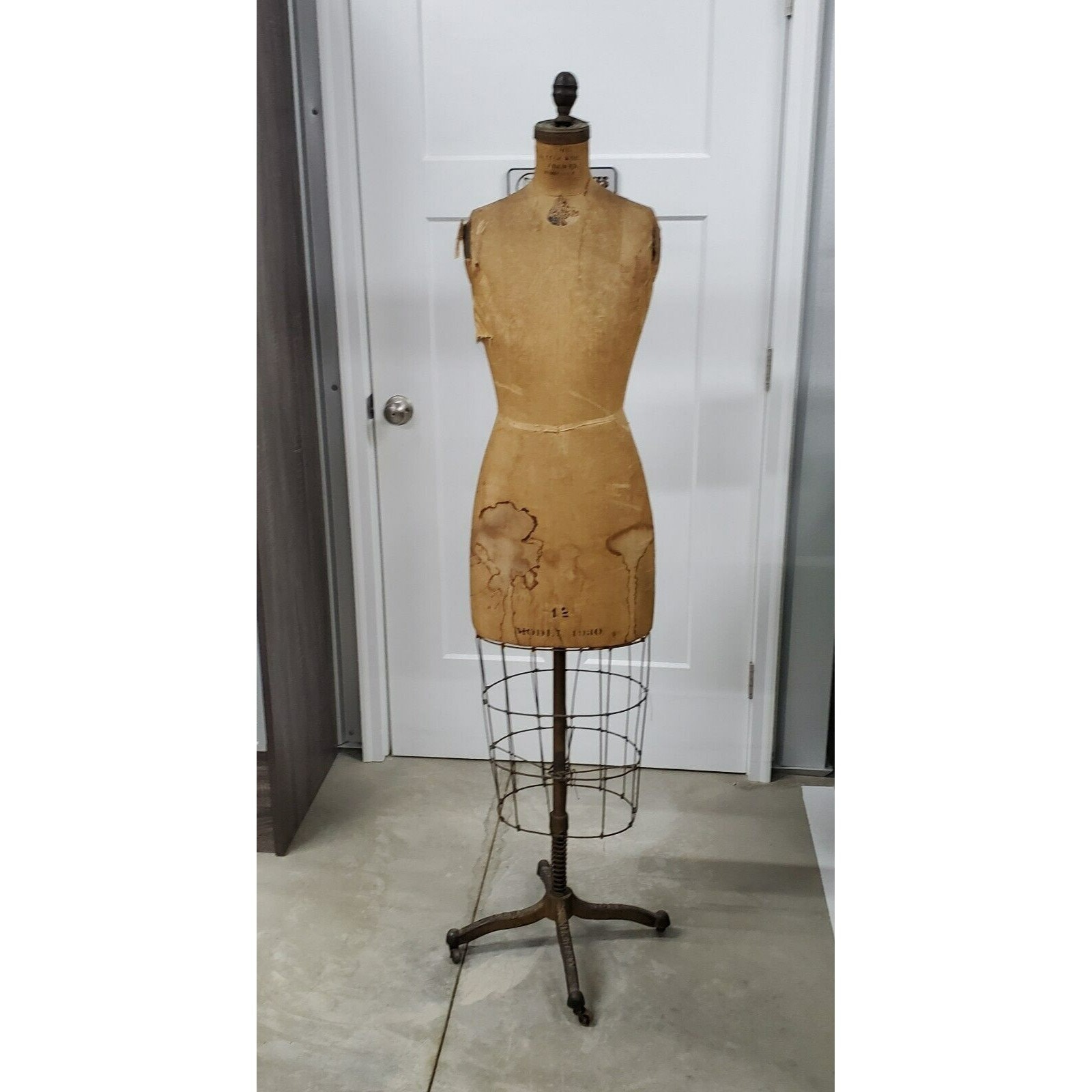 Vintage Tattered Dressmakers Mannequin Dressform Adjustable - Fashion –  Harkensback