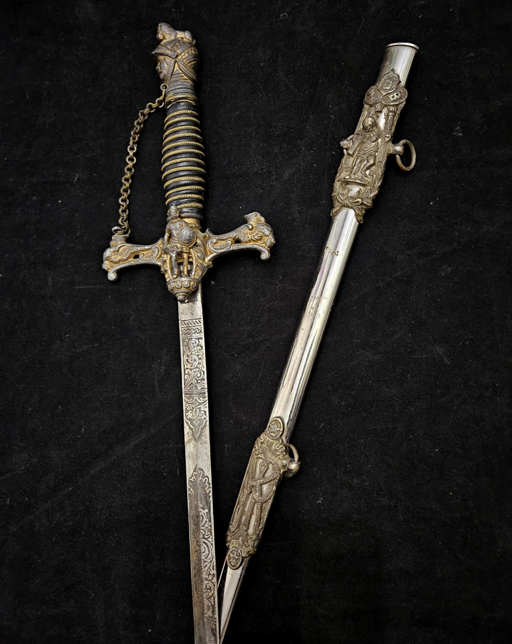 VINTAGE KNIGHTS of PYTHIAS F C B Sword and Scabbard Fraternal