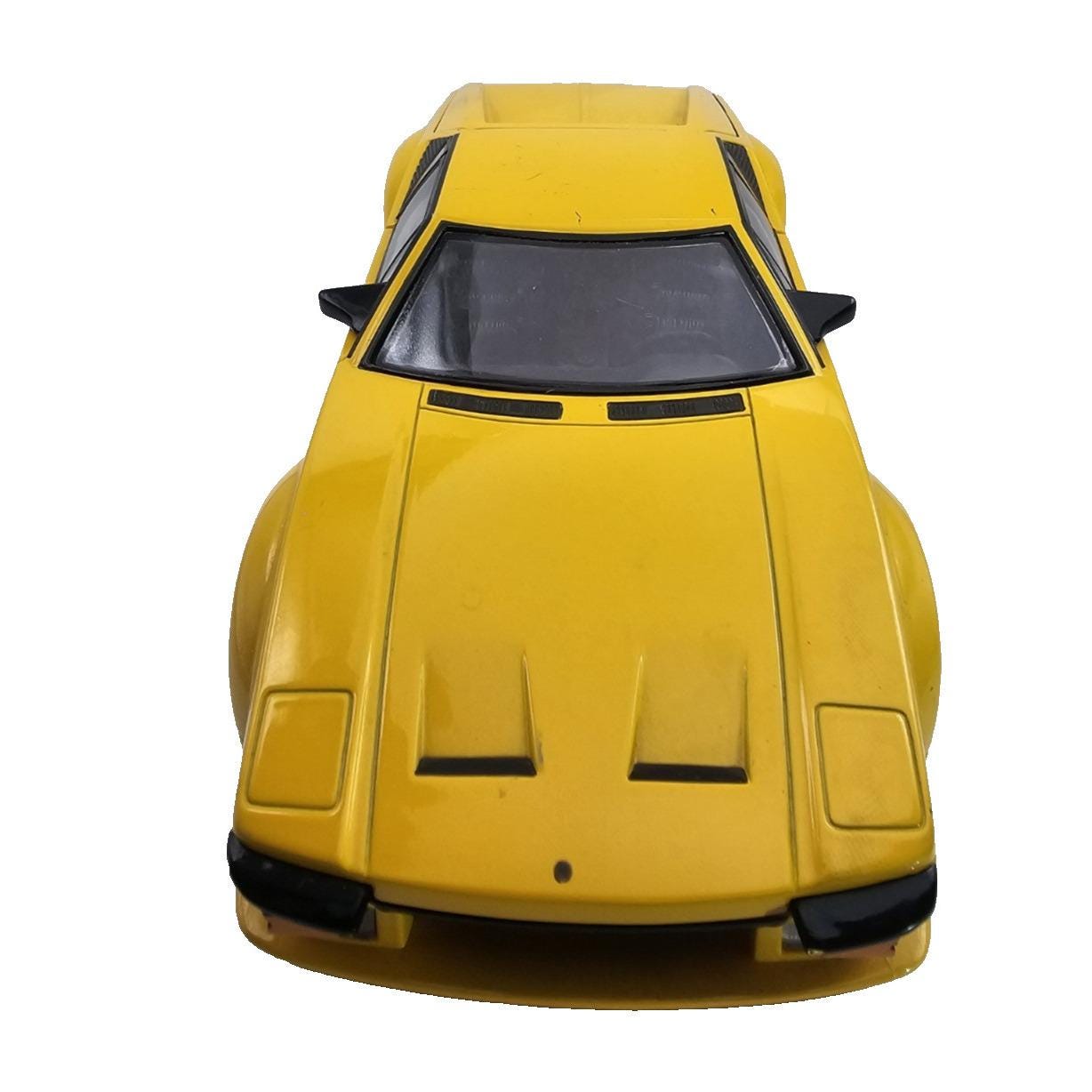 DETOMASO PANTERA DIECAST Car Yellow Hotwheels 1:18 Scale Model