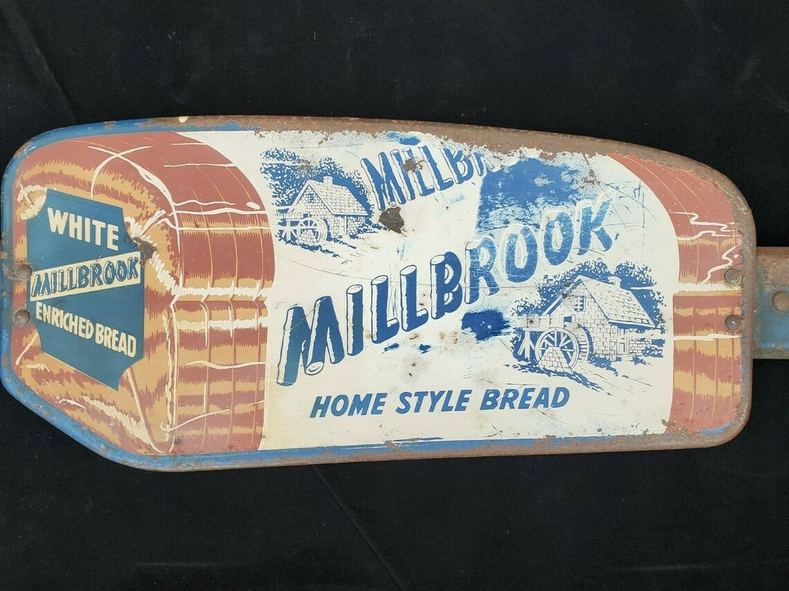 VINTAGE MILLBROOK BREAD Metal Door Push Bar General Store Etsy