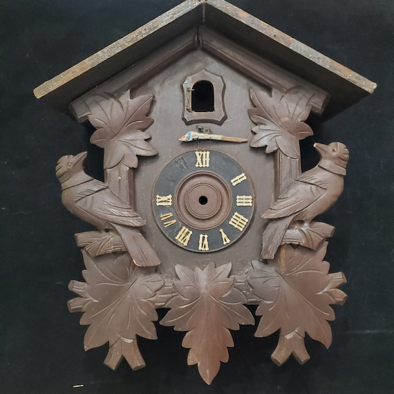 Ancien Coucou Forêt Noire Bois XIXème - Mécanique à Réviser, Horloge Vintage