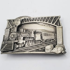 VINTAGE TRAIN BELT Buckle 3D Railroad Locomotive Buckle Collectible Vintage Accessories Men&#39;s Belt Buckle