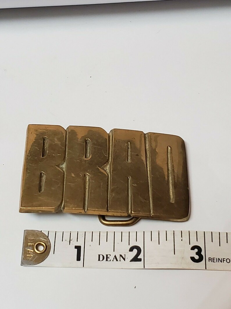 BRAD BRASS BELT Buckle Etsy