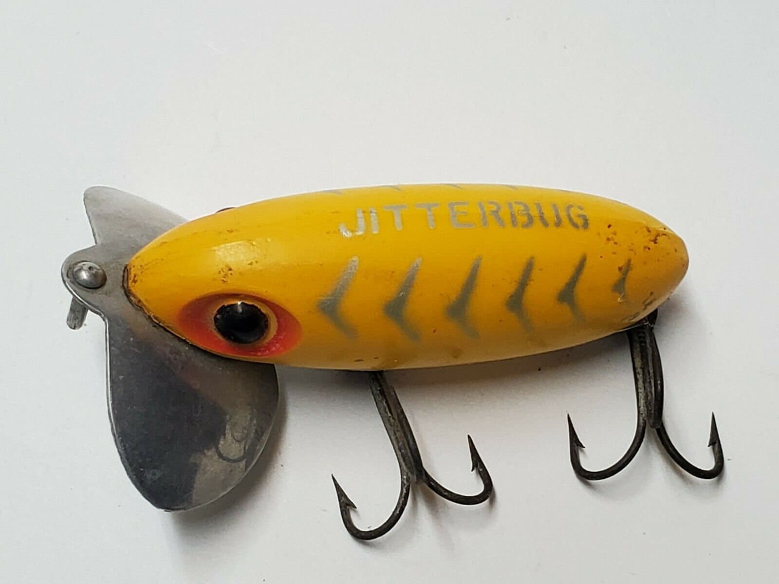 口コミ サイト 商品 VINTAGE JITTERBUG Akron Arbogast Fred by Lure Fishing YELLOW ヘドン