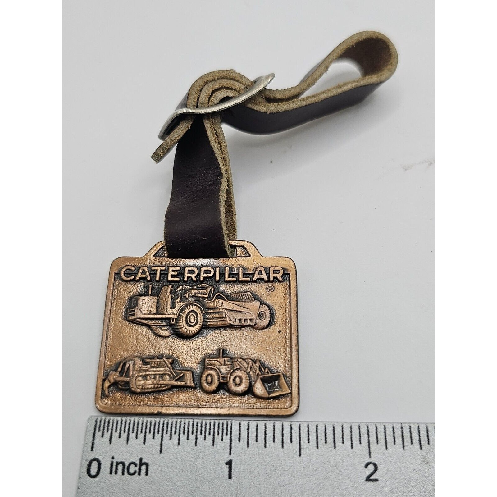 ANTIQUE CATERPILLAR POCKET Watch Fob C.A.T. Ohio Machinery Co Keychain