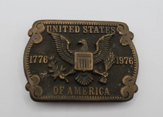 VINTAGE EAGLE BELT Buckle United States of Americ… - image 1