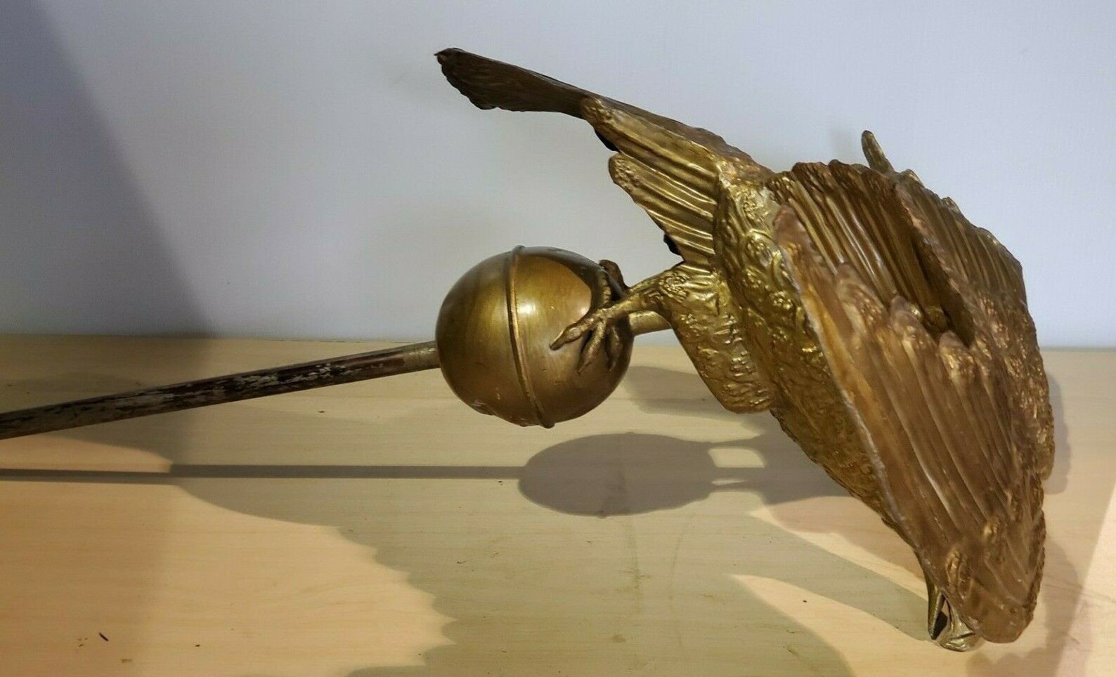RARE VINTAGE EAGLE Weathervane J. W. Fiske Gilt Copper Zine Etsy
