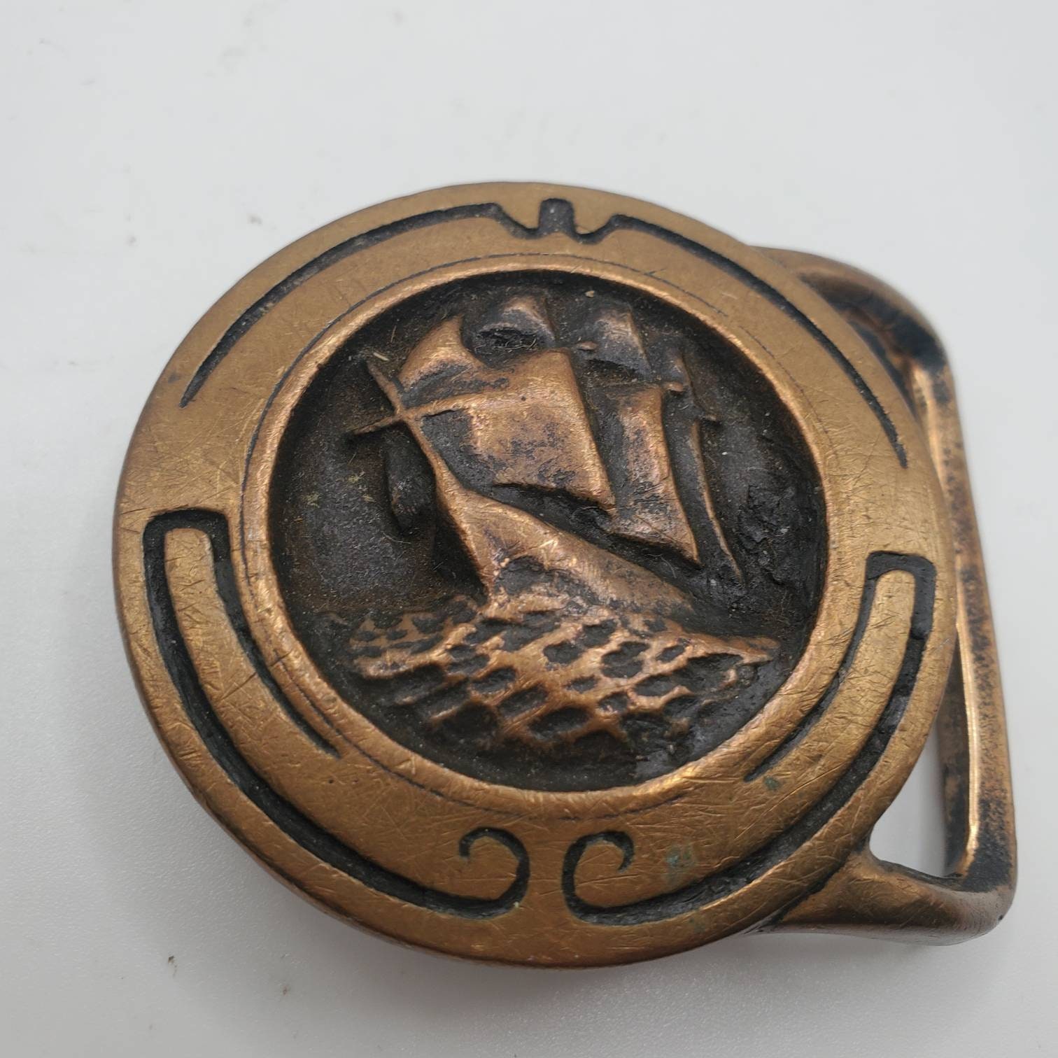 VINTAGE GLORY of the SEAS Belt Buckle Tech Ether Guild Solid