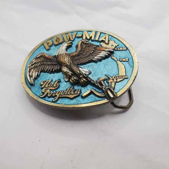 VINTAGE POW-MIA Eagle Belt Buckle The Great Ameri… - image 6