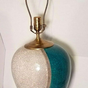 MARC WARD RAKU Pottery Lamp Designer Signed Mid Century Modern Antique Collectible Lighting
