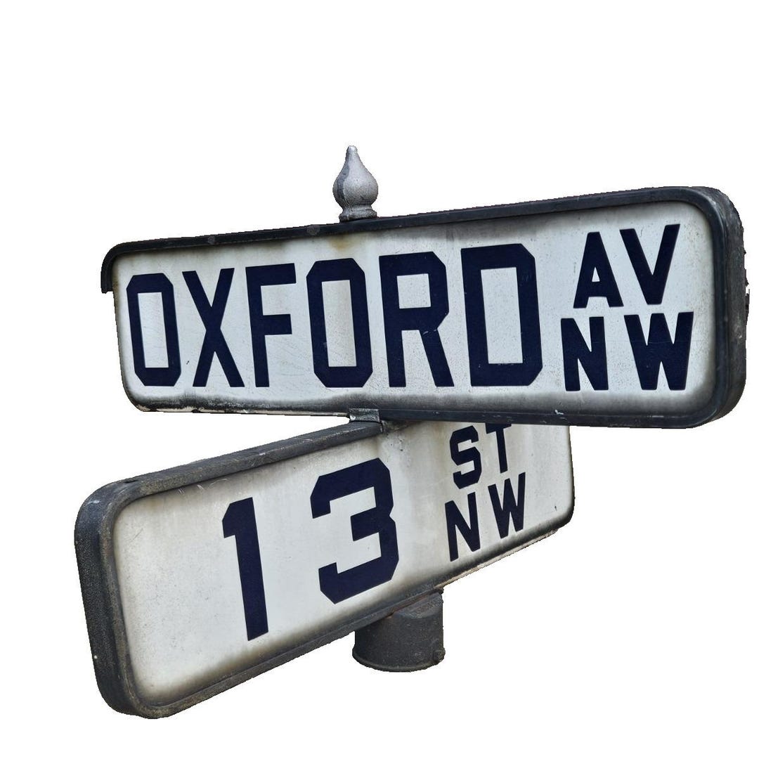 OLD PORCELAIN STREET Corner Road Sign Municipal Brooklyn Two Sided ...