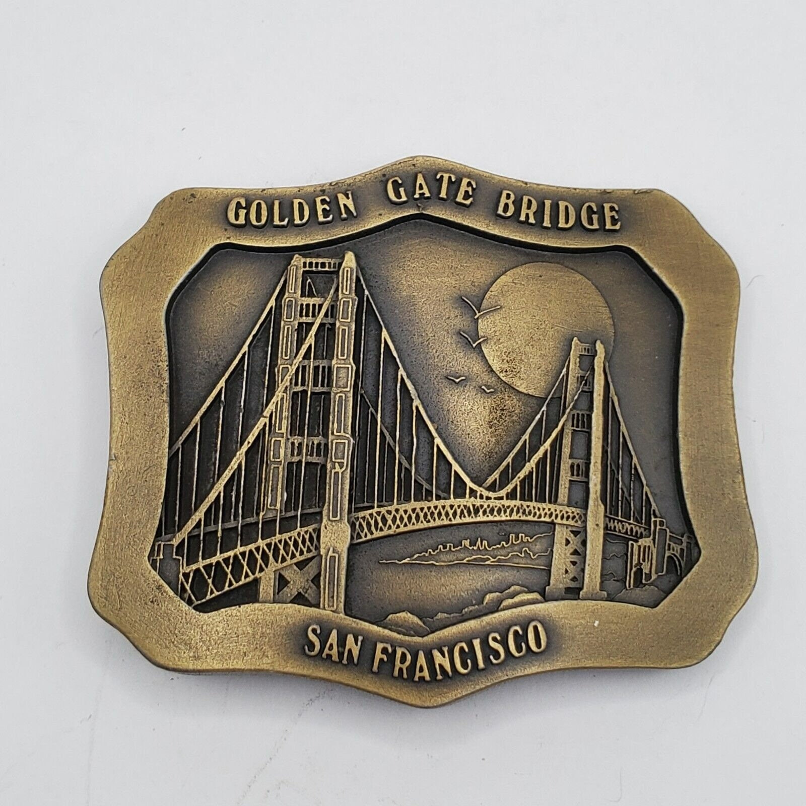 VINTAGE SAN FRANCISCO Belt Buckle Golden Gate Bridge Collectible