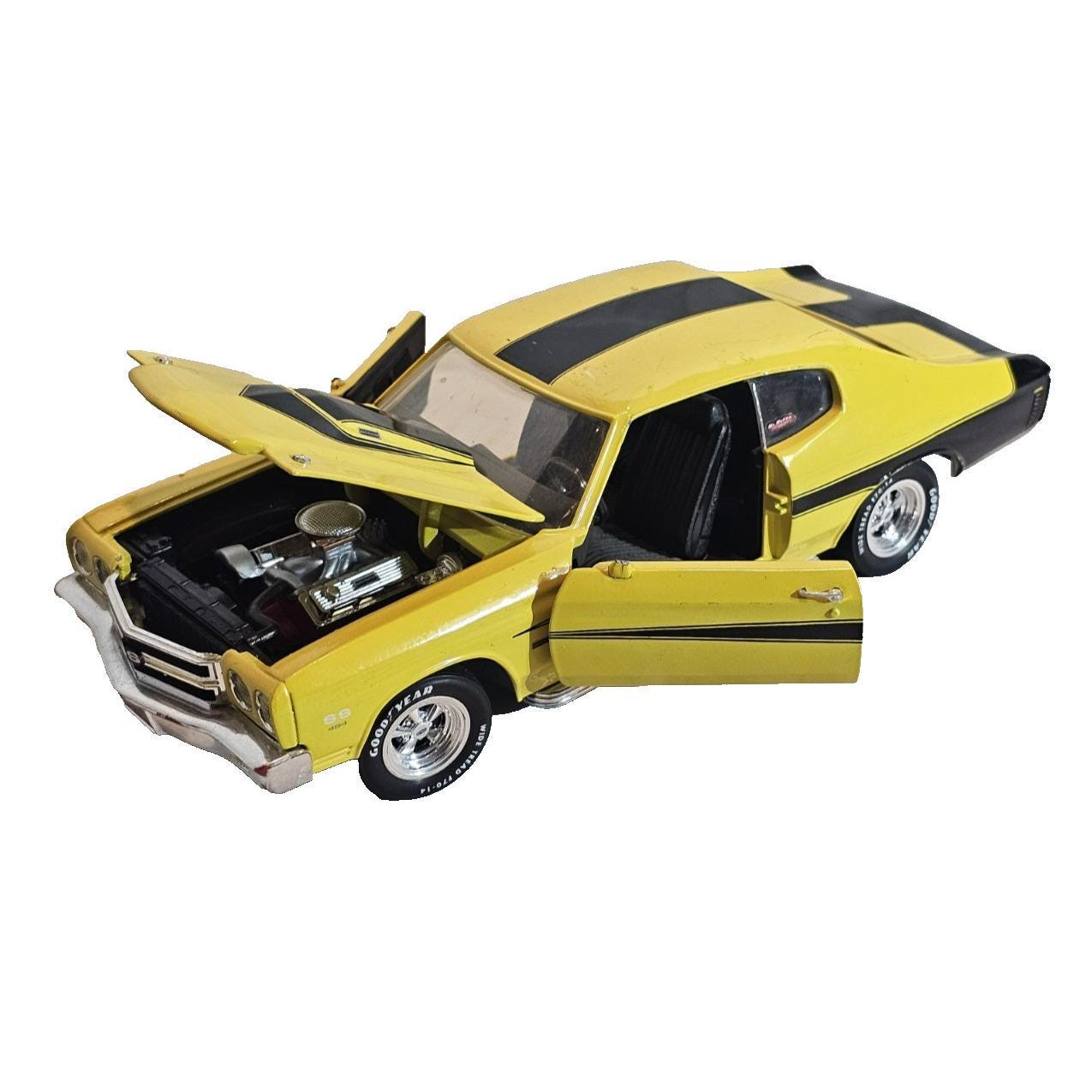 VINTAGE 1970 CHEVELLE SS Yellow Balwin Motion Diecast Car Ertl 1