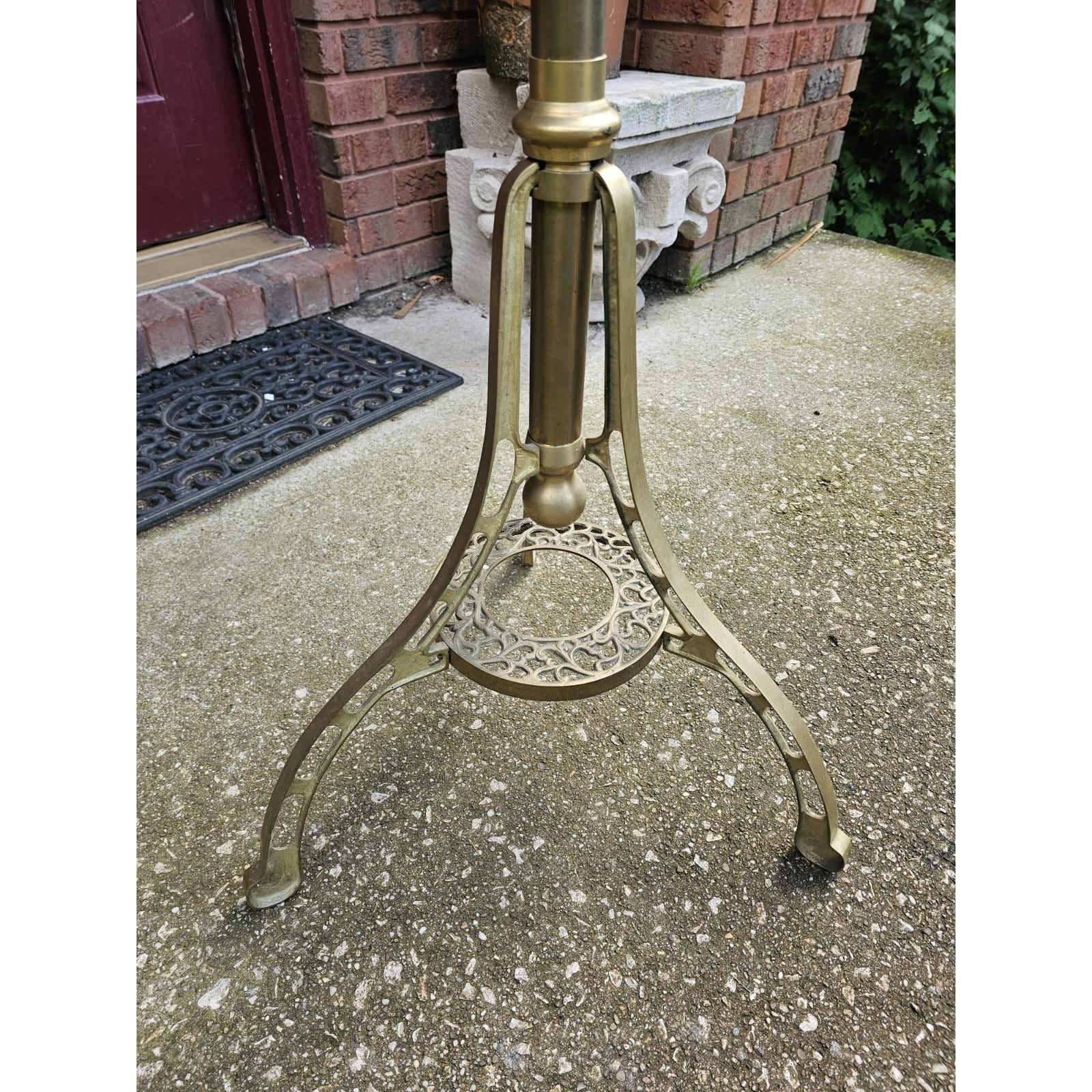 ANTIQUE BRASS ORNATE Coat Hat Rack Stand French Decorative 1920's
