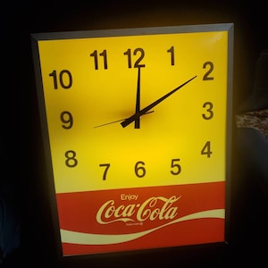 VINTAGE COCA COLA Clock Dome Glass Swihart Porducts Steel Case Collectible Advertising Memorabilia