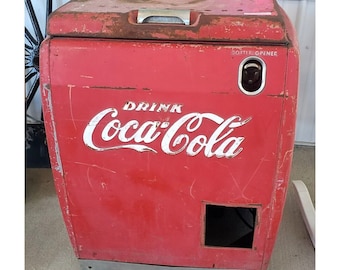 Vintage Coca Cola Lawn Cooler/ice Chest Fish Tail Design 1960's