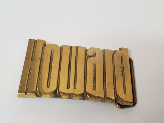 VINTAGE HOWARD BELT Buckle Solid Brass - image 1