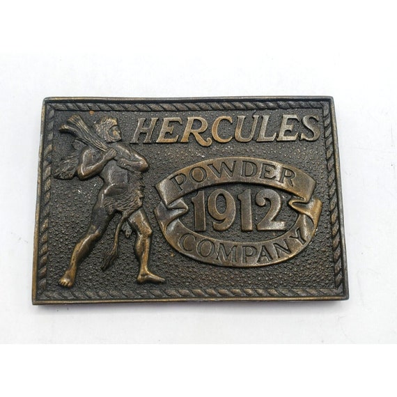 VINTAGE HERCULES POWDER Company 1912 Belt Buckle Signed Collectible Men's  Buckle - Etsy Israel
