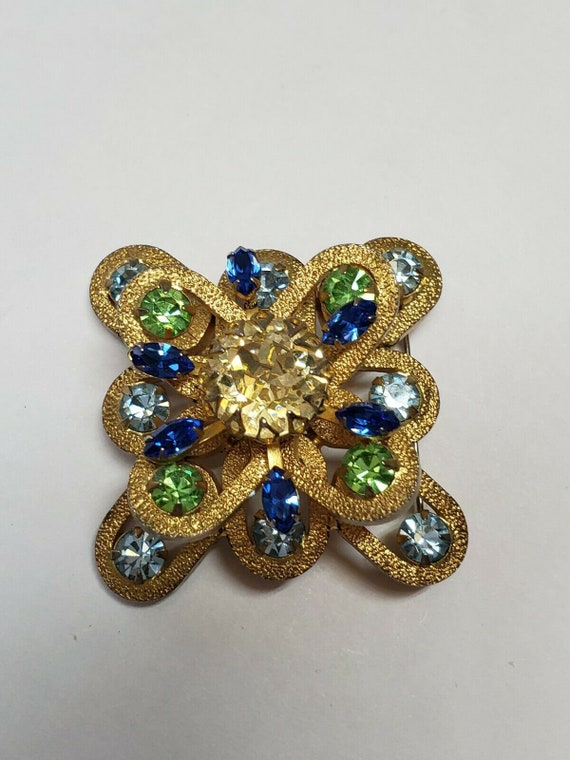 VINTAGE BROOCH PIN Antique Collectible Jewelry Multi … Gem