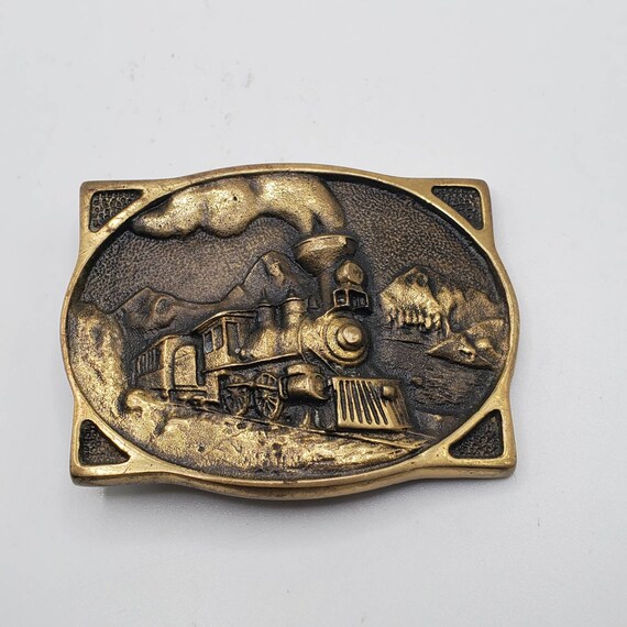 VINTAGE TRAIN BELT Buckle Brass 3D Railroad Locomotive Signed B.T.S  Collectible Men's Accessories -  Canada