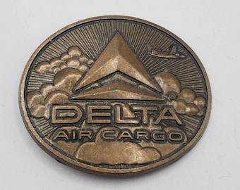 VINTAGE DELTA AIR Cargo Blelt Buckle Delta Airlines Collectible Buckle Estate Jewelry