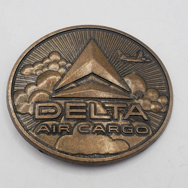 VINTAGE DELTA AIR Cargo Blelt Buckle Delta Airlines Collectible Buckle Estate Jewelry