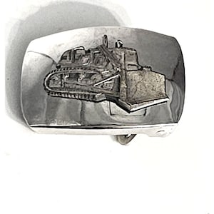 VINTAGE BULLDOZER BELT Buckle Heavy Equipment Construction Buckle Collectble Memorabilia