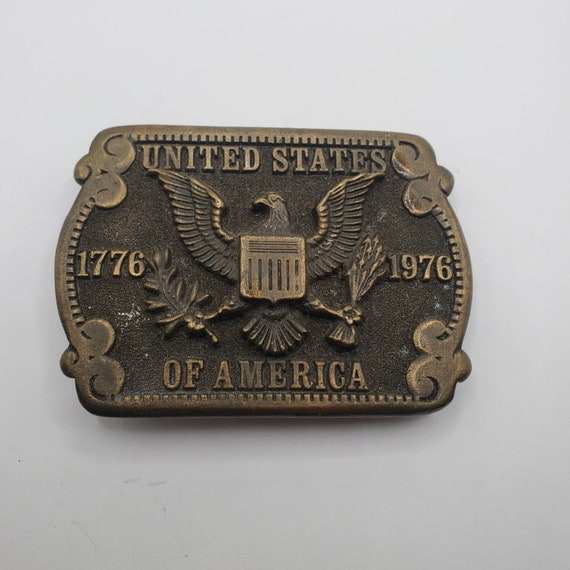 VINTAGE EAGLE BELT Buckle United States of Americ… - image 9