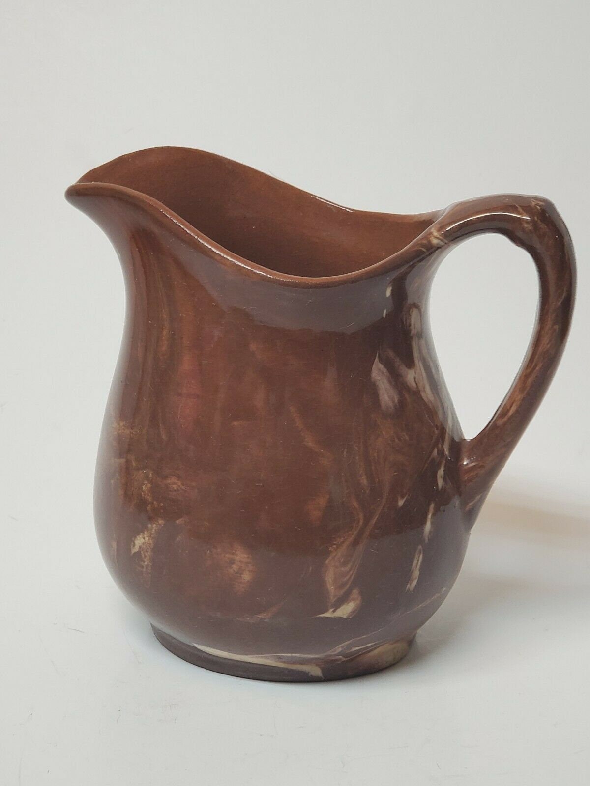 VINTAGE JUANITA WARE Brown Swirl Pitcher Ohio Pottery Antique Etsy