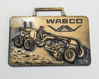 ANTIQUE WABCO HEAVY Construction Equipment Pocket Watch Fob Tractor Scraper Keychain Fob Collectible Memorabilia Men's Pocket Watch Fob