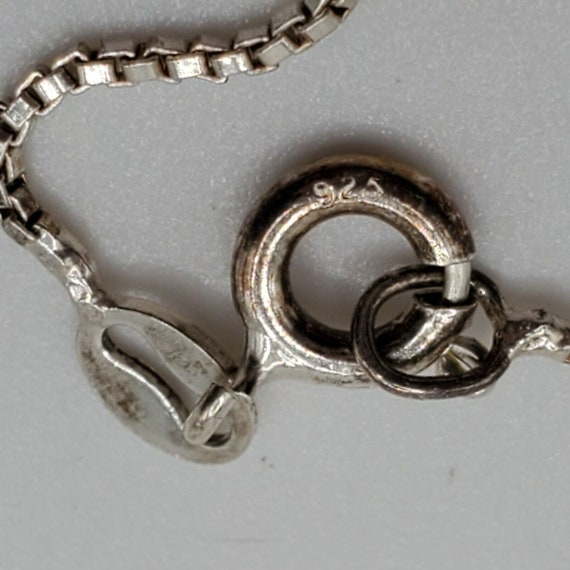 VINTAGE FILIGREE STERLING Heart Necklace Pendant … - image 3