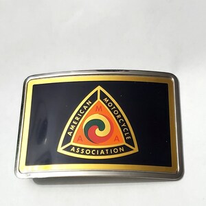 VINTAGE AMERICAN MOTORCYCLE Association Belt Buckle Collectible A.M.A Buckle