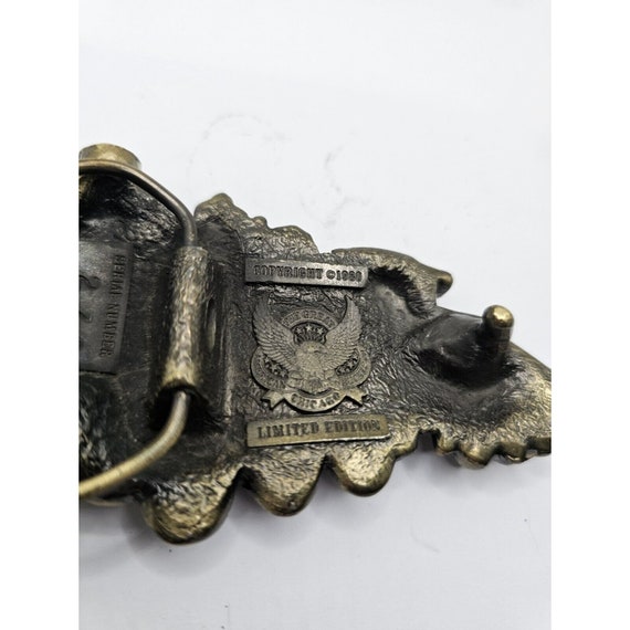 ANTIQUE TRAIN ENGINE Belt Buckle 3D Locomotive Co… - image 9