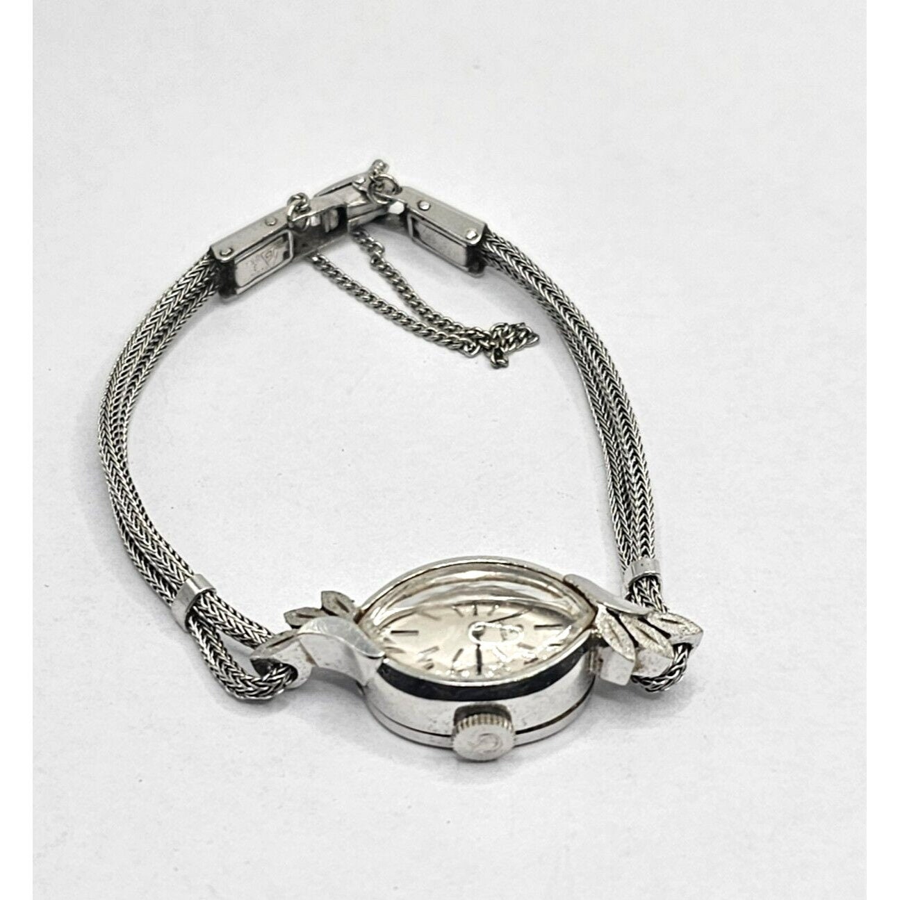 ANTIQUE 14KT WHITE Gold Oega Ladies Wristwatch Collectible Memorabiila