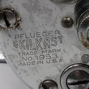 Moulinet Vintage Pflueger Skilkast No. 1953 – Pour Casting, état Fonctionnel