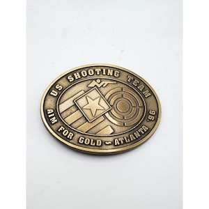 VINTAGE U S SHOOTING Team Belt Buckle Collectible Buckle