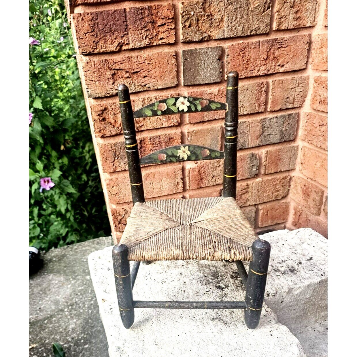 Antique Woven Chair Etsy