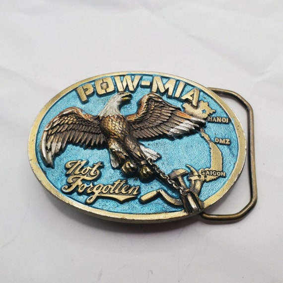 VINTAGE POW-MIA Eagle Belt Buckle The Great Ameri… - image 10