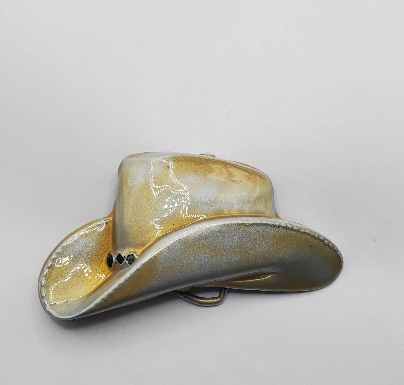 VINTAGE COWBOY HAT Belt Buckle Signed Collectible Buckle Etsy