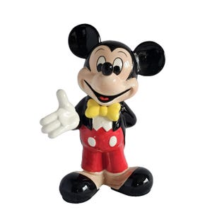 RARE VINTAGE MICKEY Mouse Disney Porcelain Cermaic Figurine 9 1/2&quot; Japan Collectible Memorabilia