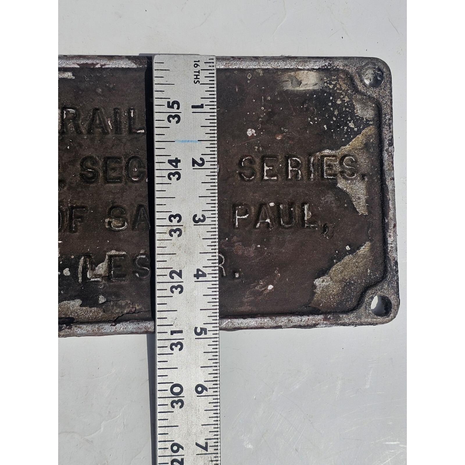 ANTIQUE NORTHERN PACIFIC Railway Equipment Cast Iron Plaque Trust