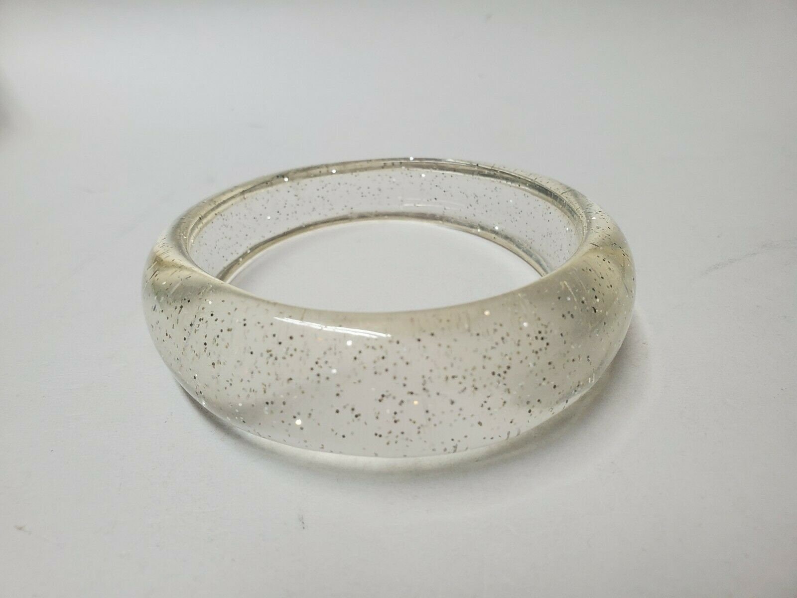 VINTAGE LUCITE GLITTER Bracelet Tapered Bangle Bracelet Etsy