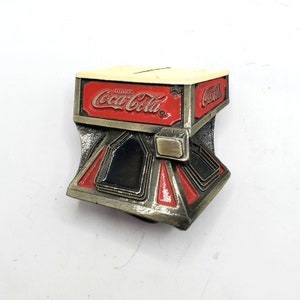 VINTAGE COCA COLA Markatron Enamel Belt Buckle Signed Collectible Advertising Vintage Accessories