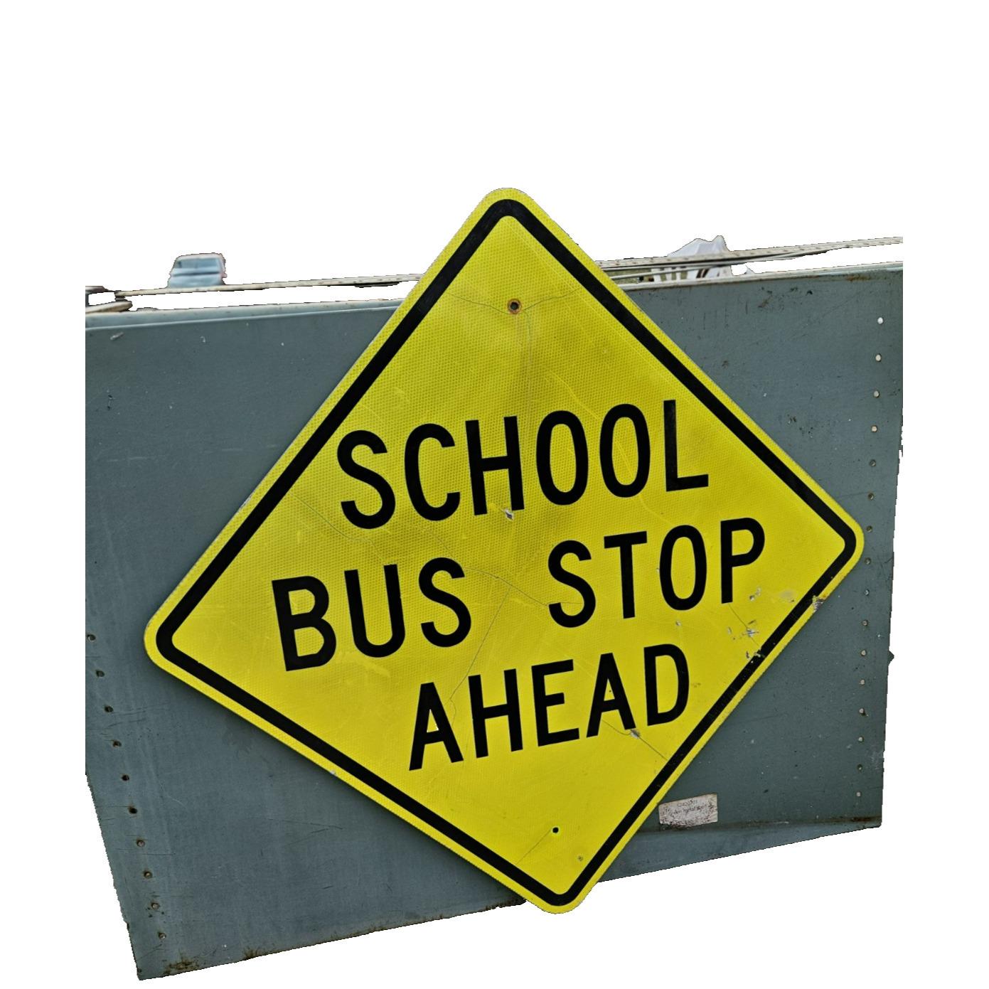 Vintage School Bus Stop Sign - Etsy
