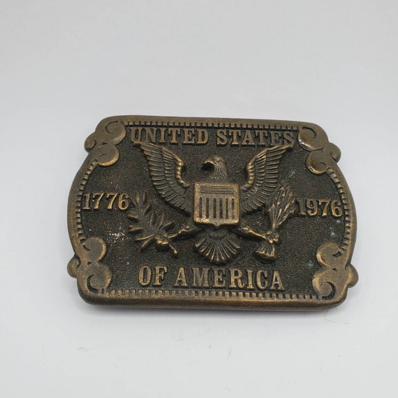 VINTAGE EAGLE BELT Buckle United States of Americ… - image 6