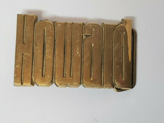 VINTAGE HOWARD BELT Buckle Solid Brass - image 9