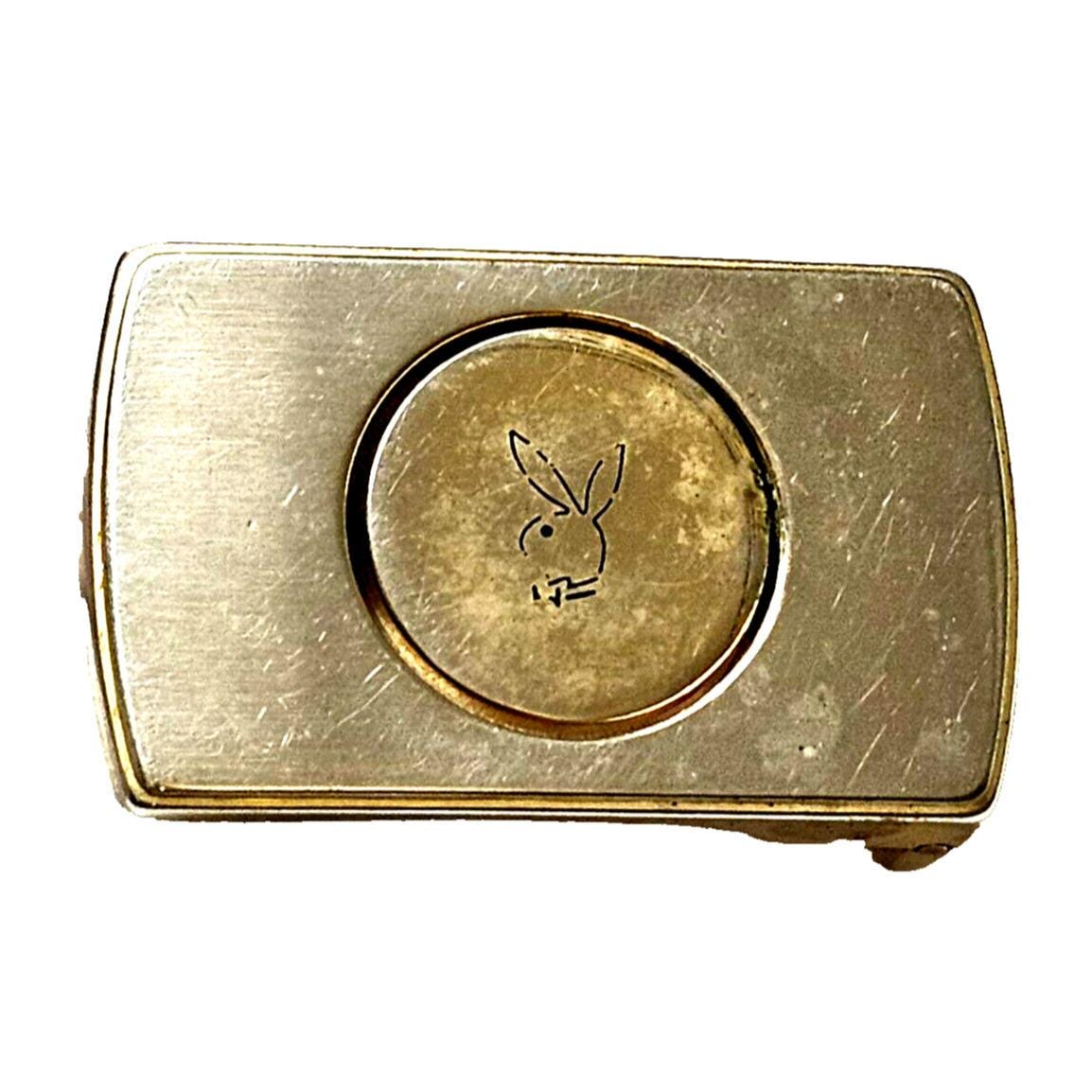 VINTAGE PLAYBOY BELT Buckle Goldtone Men