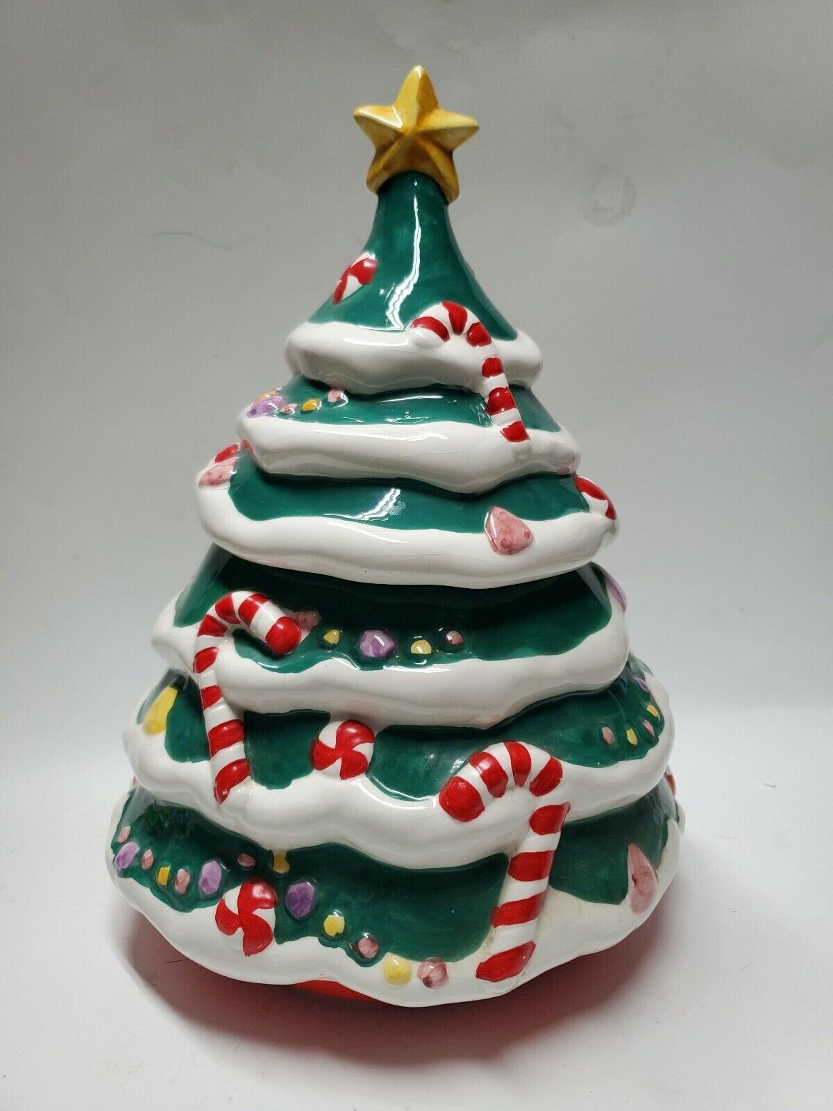 VINTAGE CHRISTMAS TREE Cookie Jar M C E Sausalito Calif. Etsy
