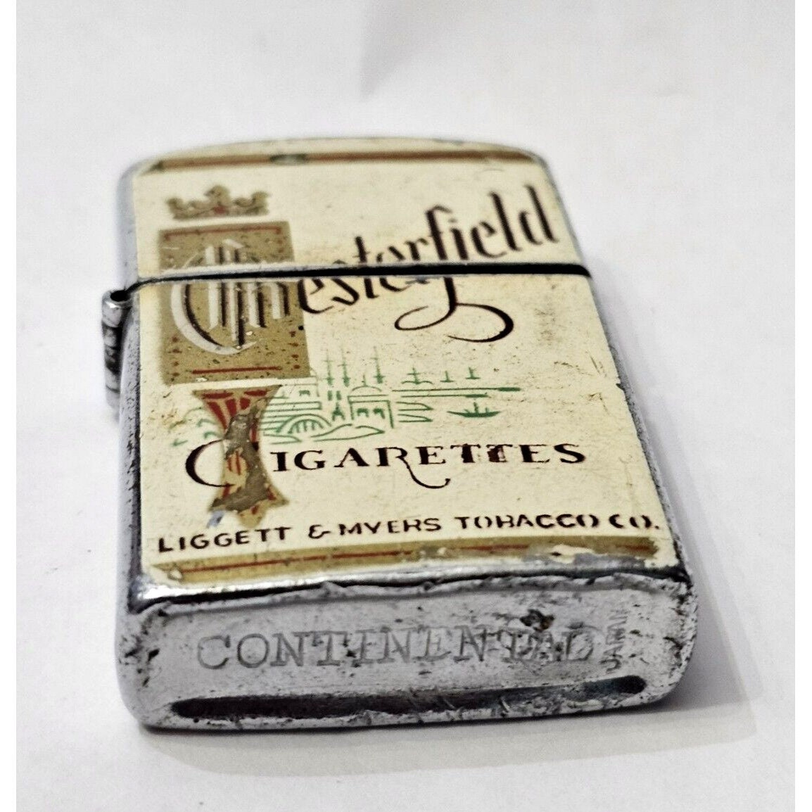 VINTAGE LIGHTER CHESTERFIELD Ciigarettes Continental Advertising Tobacco  Memorabilia