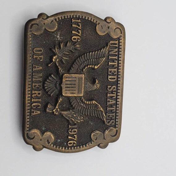 VINTAGE EAGLE BELT Buckle United States of Americ… - image 10